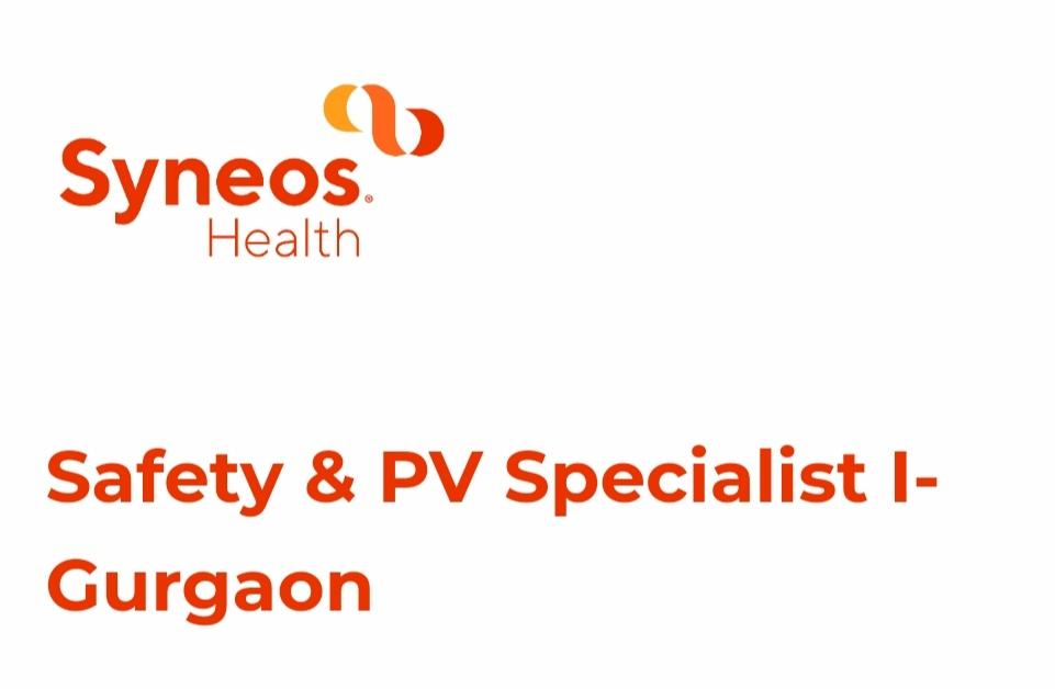 Syneos Health hiring for Safety & Pharmacovigilance Specialist I ...