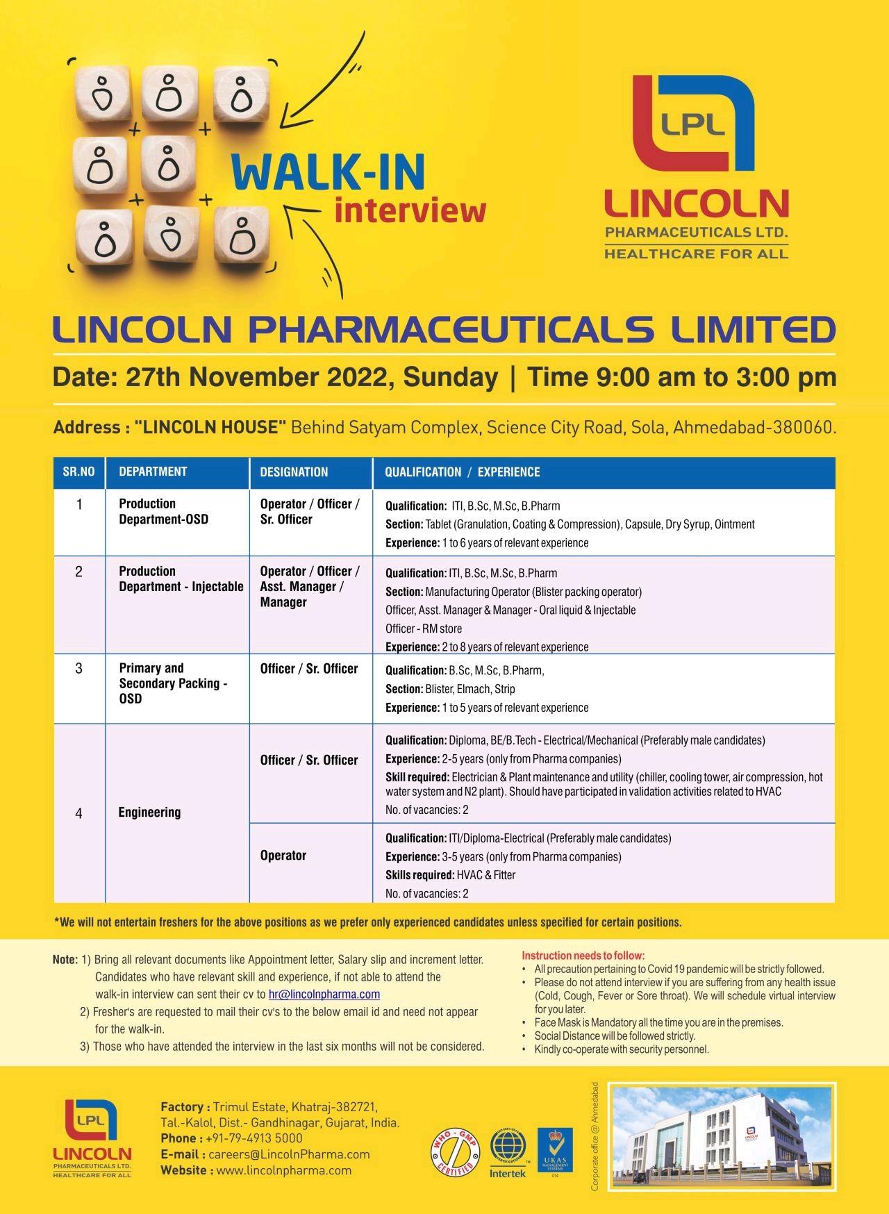 lincoln-pharma-walk-in-interview-for-operator-officer-asst-manager