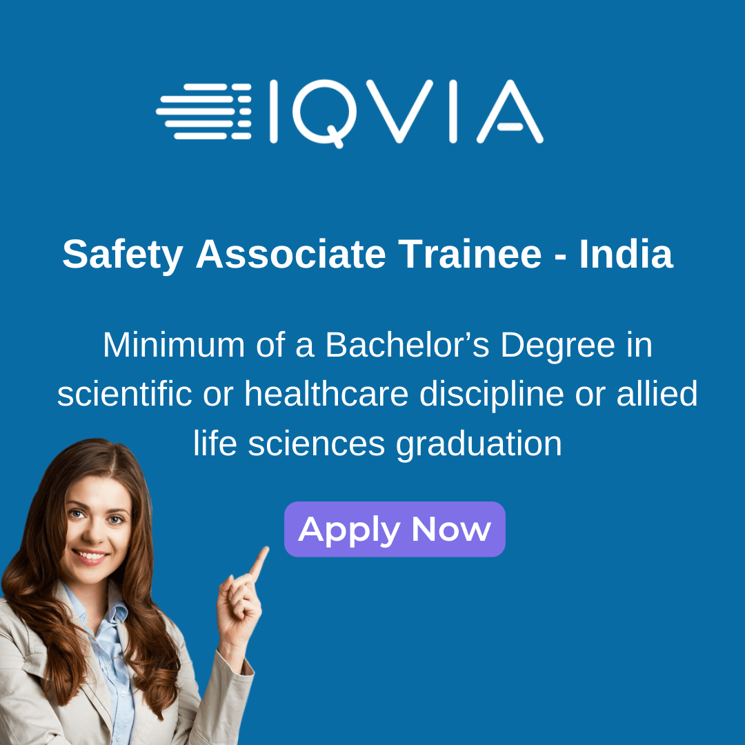 iqvia-job-vacancy-for-safety-associate-trainee-india-pharma-jobs-post