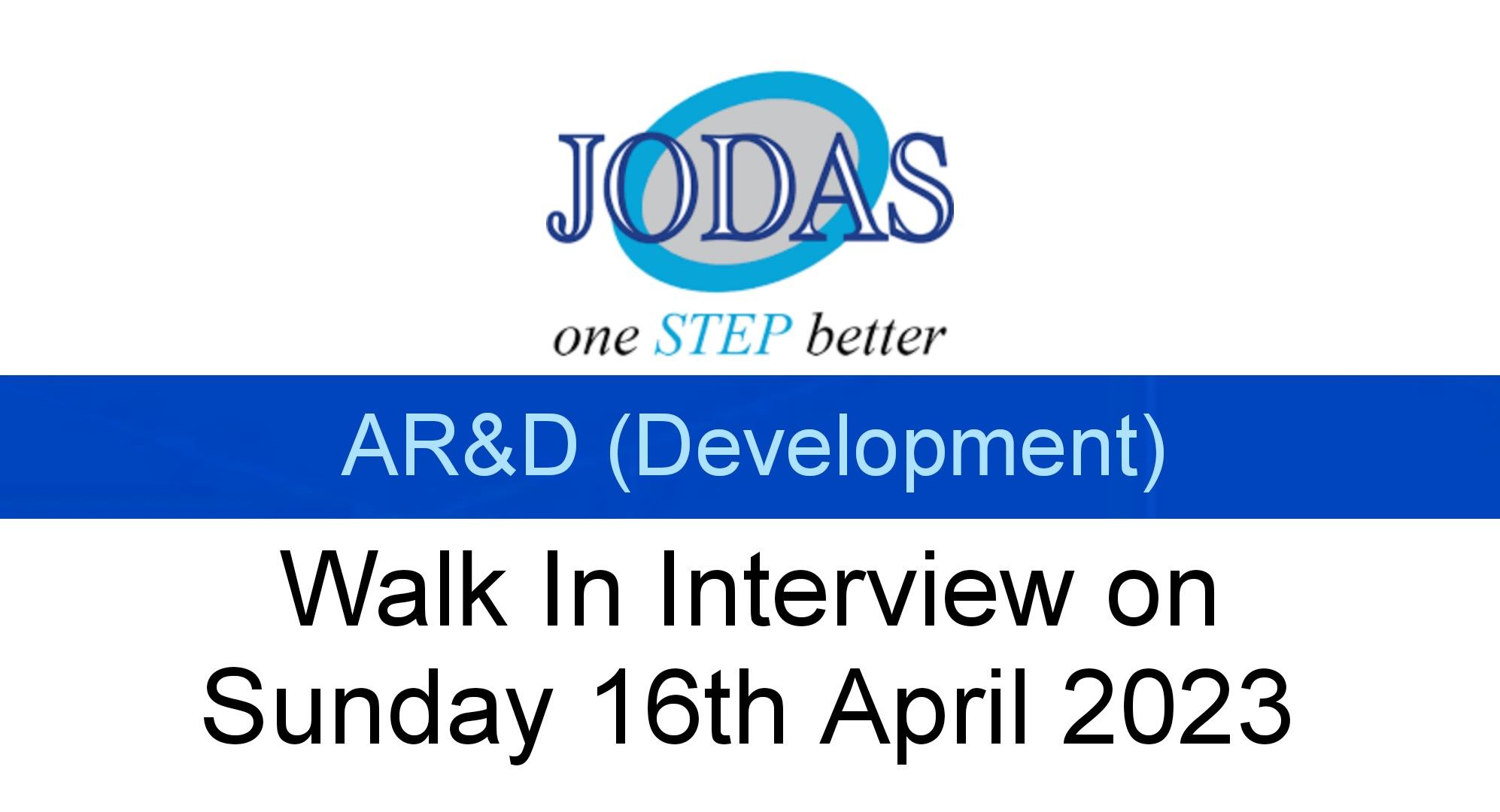 JODAS EXPOIM - Walk In Interview for Research Associate- I/II/III in AR ...
