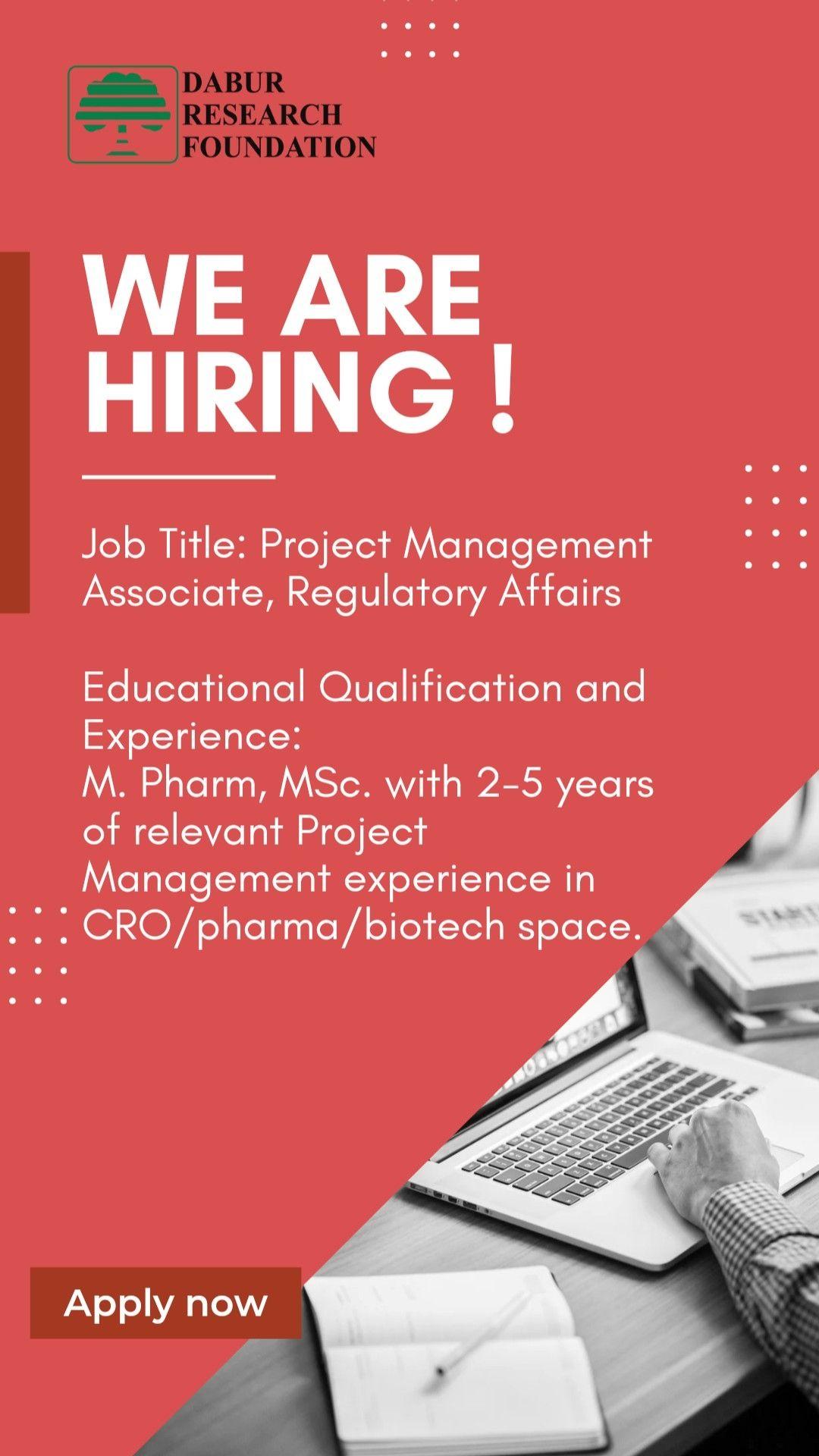 dabur-research-foundation-looking-to-recruit-for-project-management