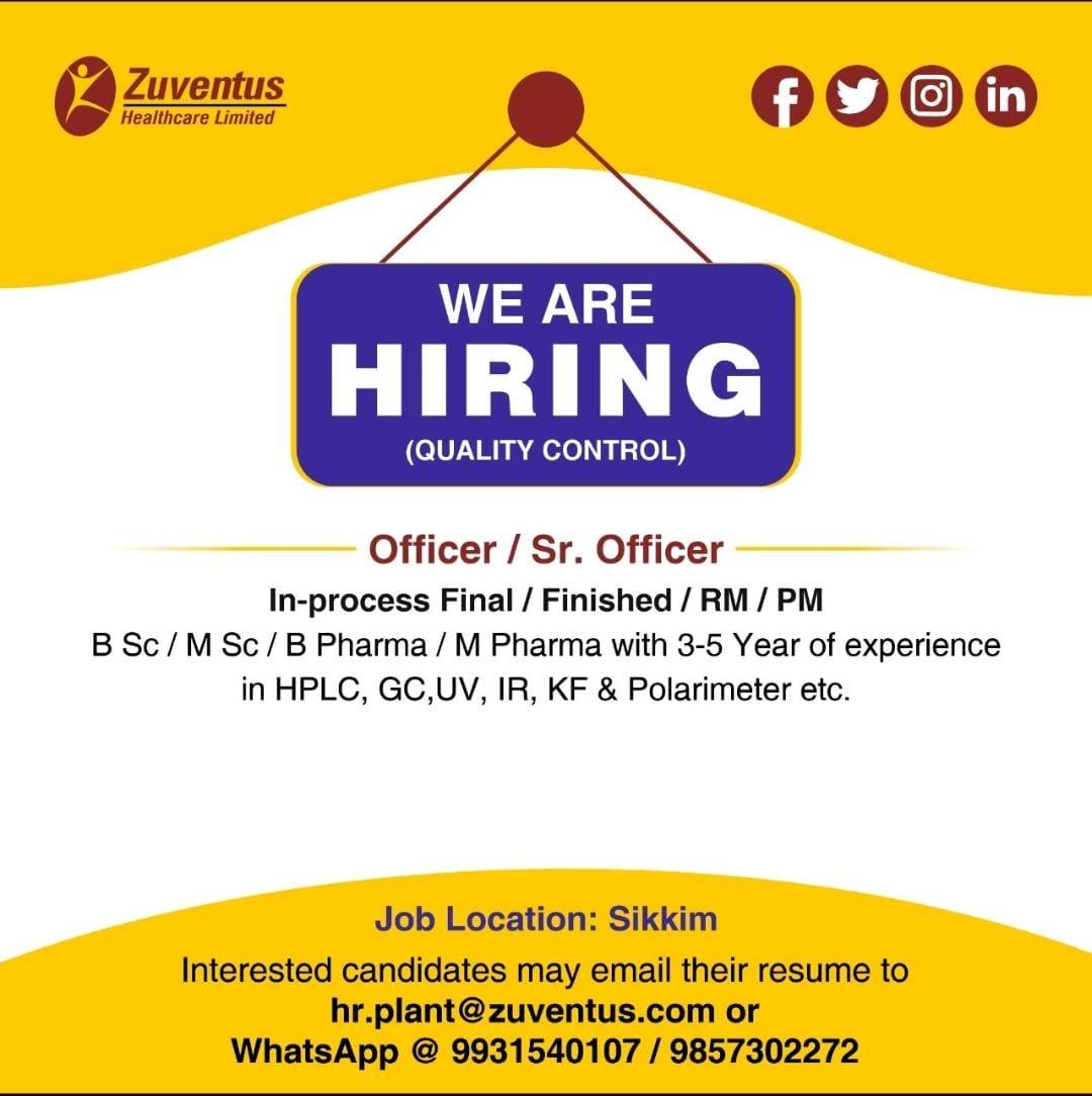 zuventus-healthcare-limited-hiring-for-multiple-opening-in-quality