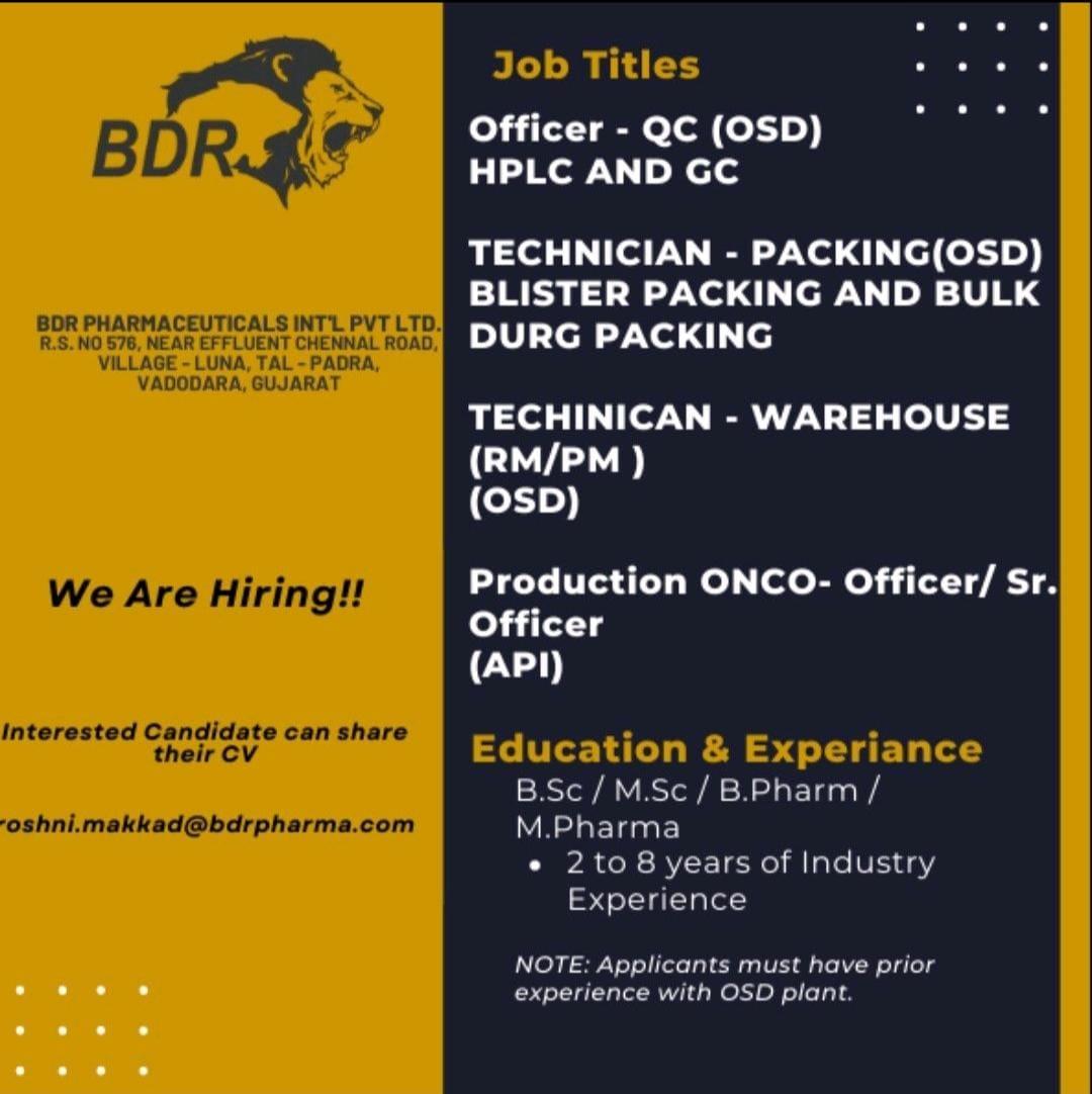 bdr-pharmaceuticals-hiring-for-production-quality-control-packing