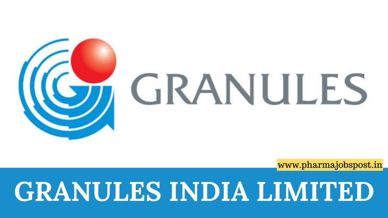 Granules India Ltd Walk-in Drive For Production At Granules India ...