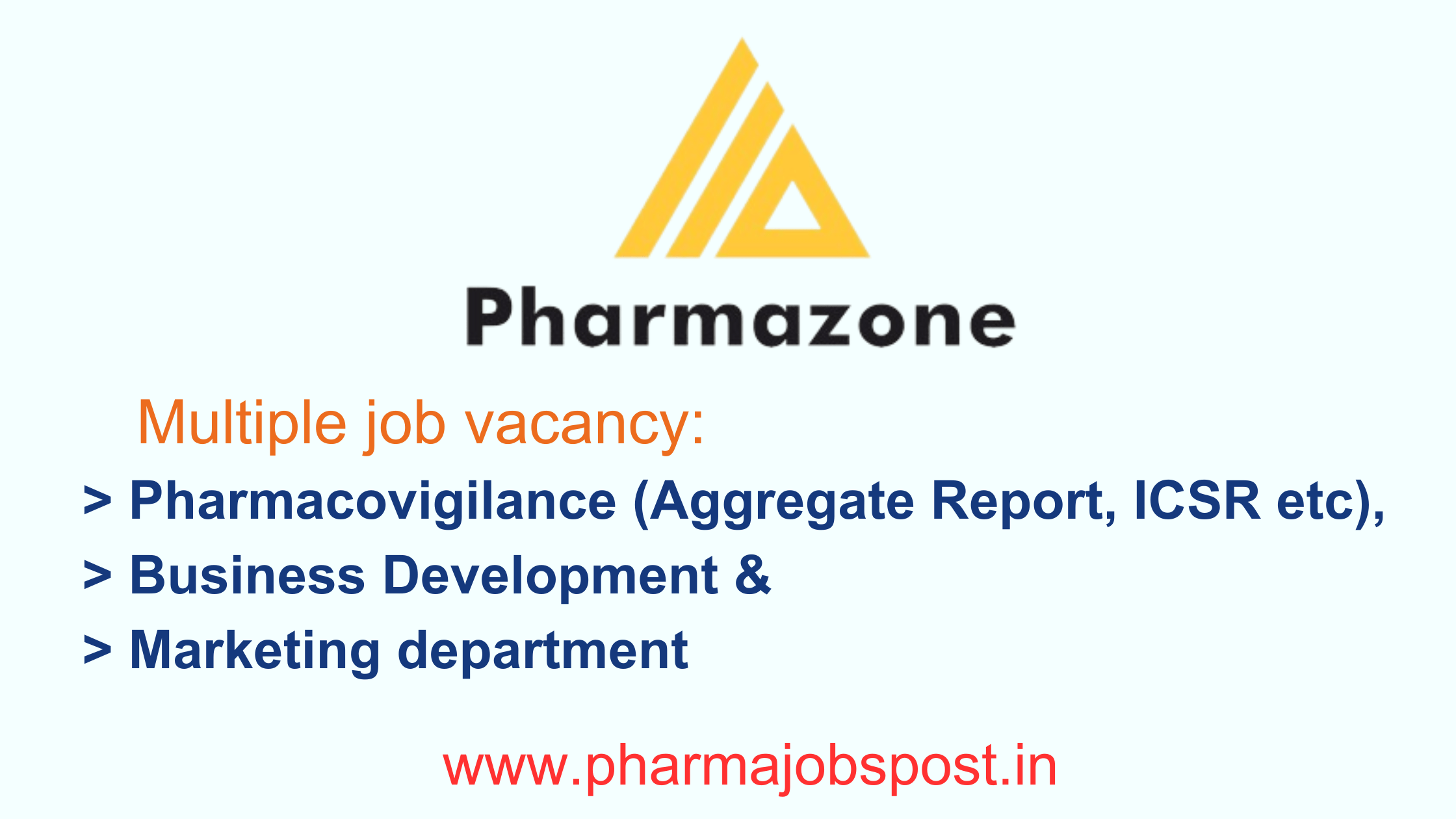 Pharmazone multiple job vacancy in Pharmacovigilance (Aggregate Report ...