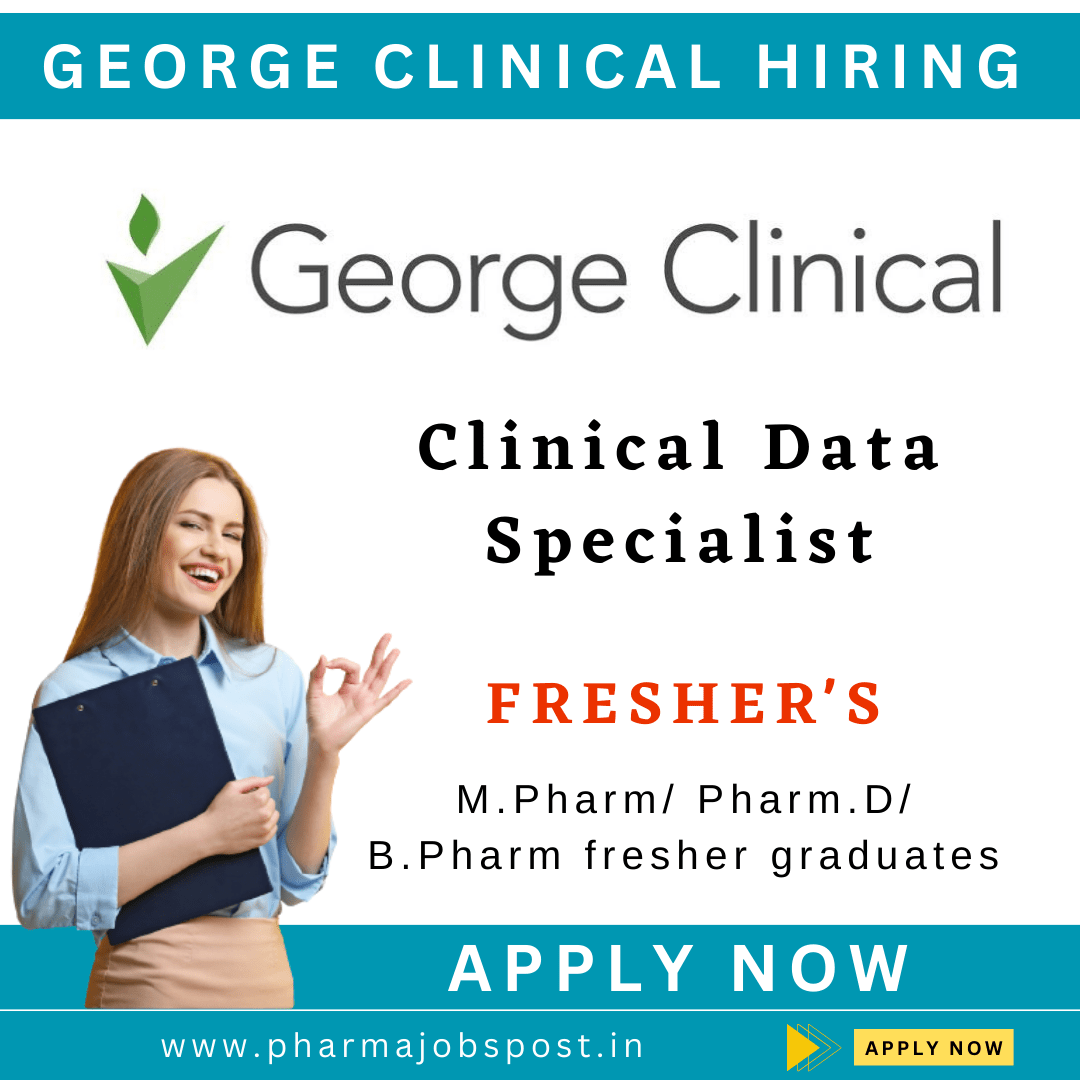 Clinical Data Specialist - M.Pharm/ Pharm.D/B.Pharm Freshers | Apply ...