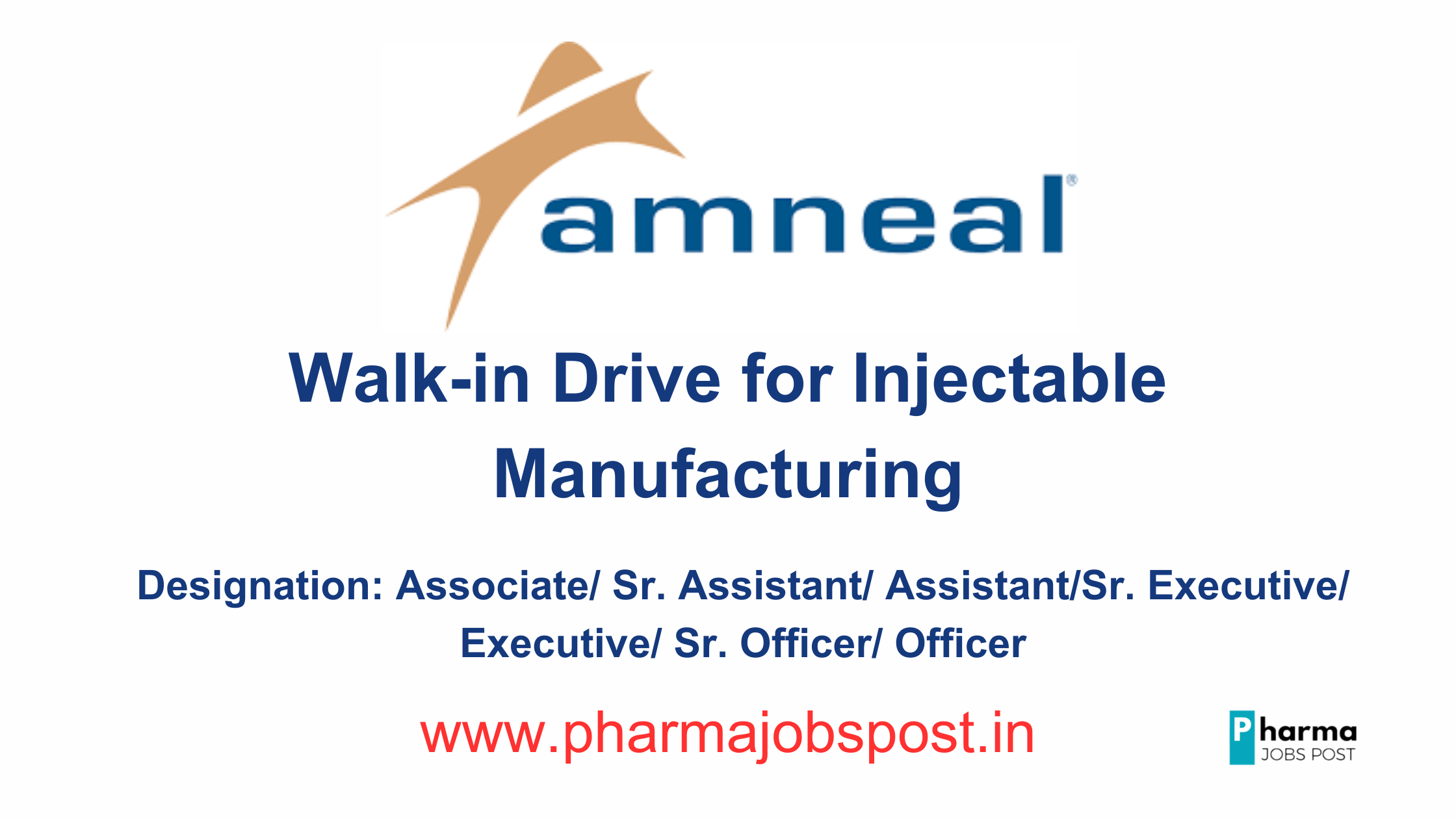 Amneal Pharmaceuticals walk in interview for multiple openings on 9th ...