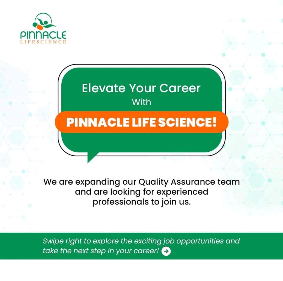 Pinnacle Life Science is hiring for Assistant Manager and Executive ...