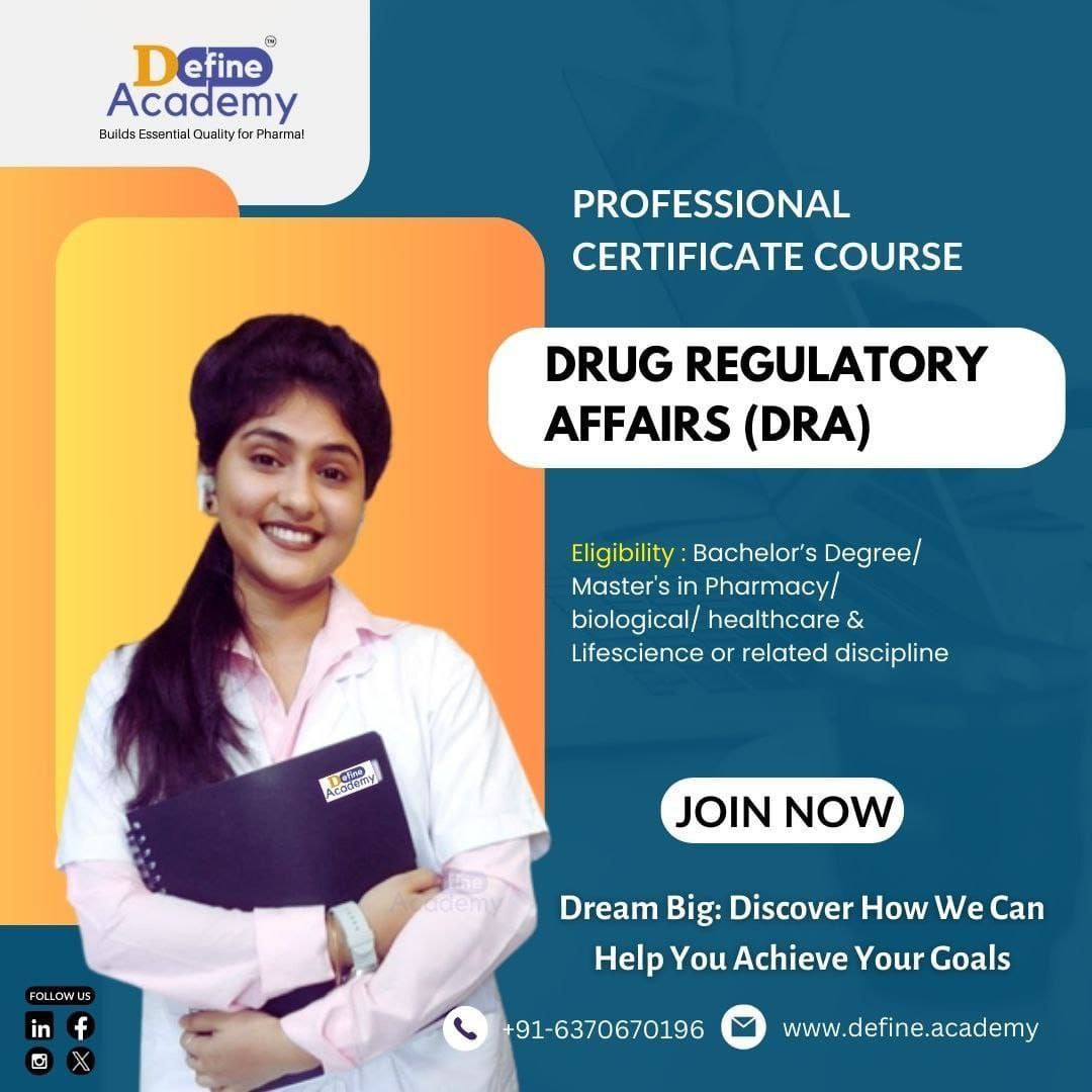 DEFINE ACADEMY DRUG REGULATORY AFFAIRS