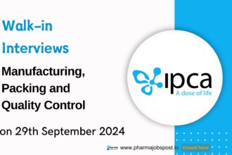 Ipca Laboratories Walk-In Interview