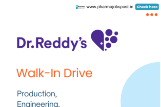 Dr.Reddy's walk-in interview advertisement