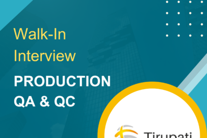 Tirupati Group Walk-In Interview advertisement