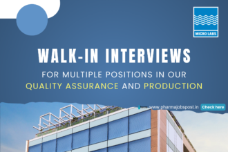 Micro Labs Limited walk-in interviews