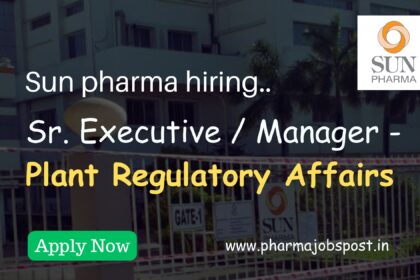 Sun Pharma requirement advertisement