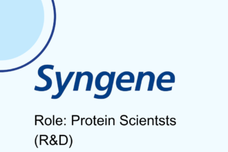 Syngene International multiple positions opening for Protein Scientsts (R&D)