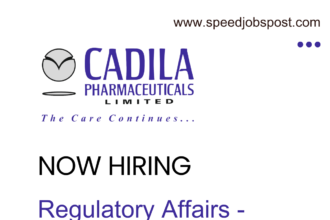Cadila Pharma hiring for Regulatory Affairs - Executive./ Sr. Executive position