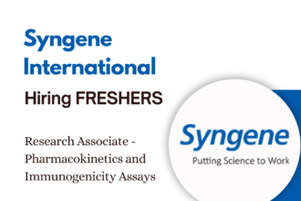 Syngene Research Associate - Pharmacokinetics and Immunogenicity Assays