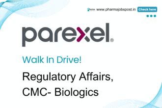 Parexel Walk-In Drive in Bengaluru for exciting CMC- Biologics roles! Regulatory Affairs