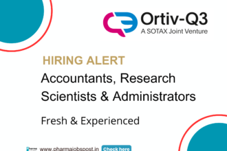 Ortiv - Q3 Research Hiring Fresh & Experienced Accountants, Research Scientists & Administrators