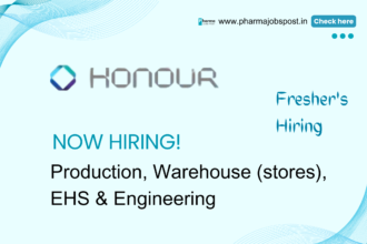 Production Hiring | Warehouse (Stores), EHS & Engineering Jobs at Honour Lab Limited