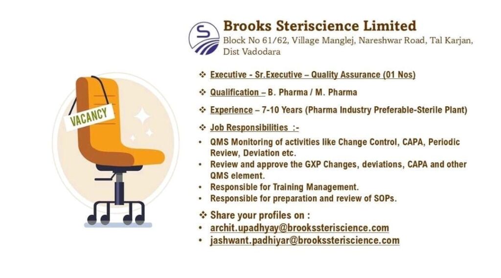 Brooks Steriscience is hiring