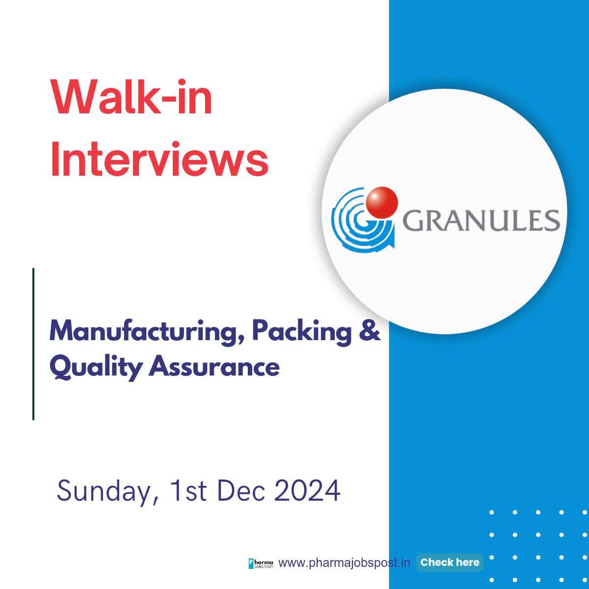 Join Granules India Ltd: Walk-in Interview for OSD Formulation Roles in ...
