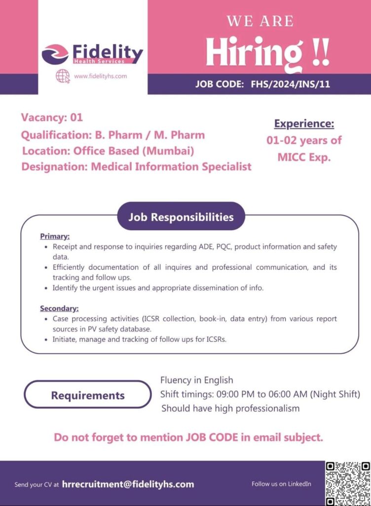 Medical Information Specialist jobs - Fidelity Health Services careers