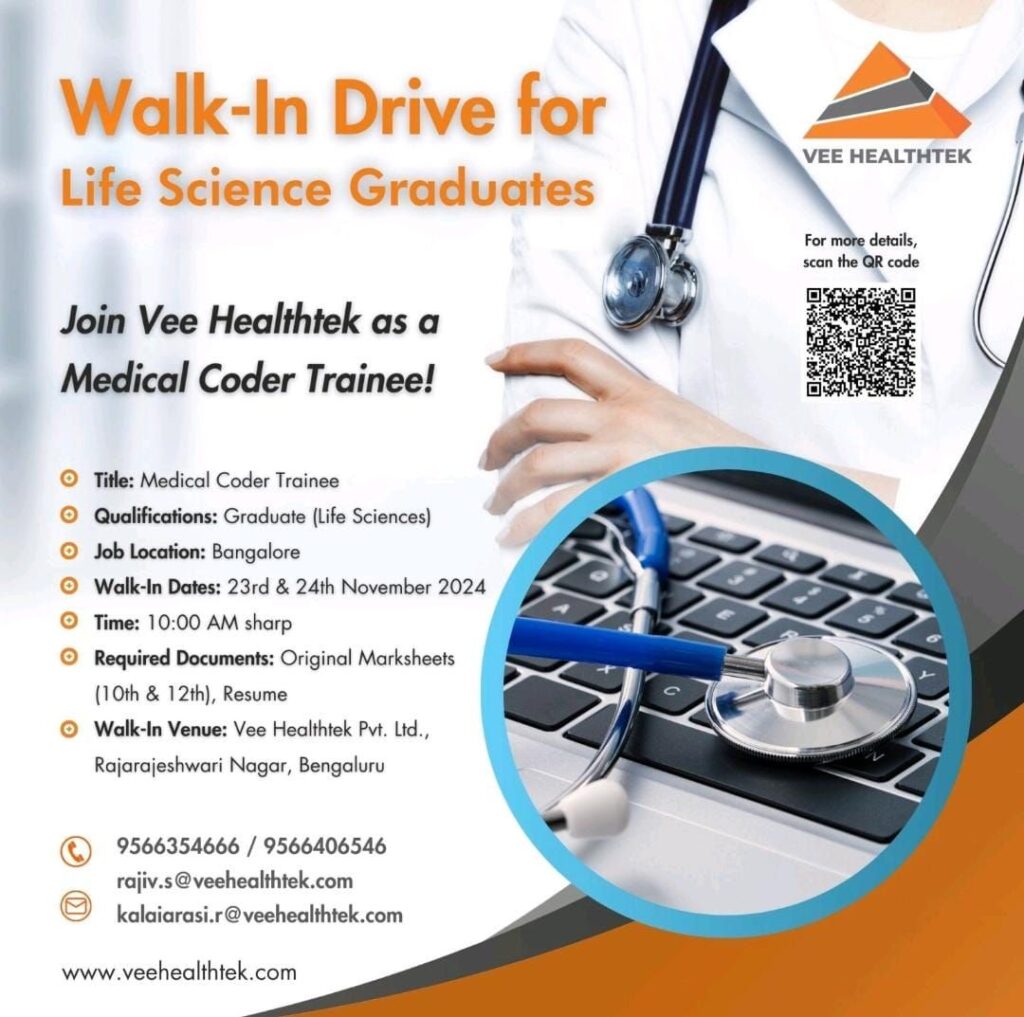 Vee Healthtek as a Medical Coder Trainee