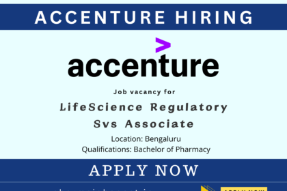 LifeScience Regulatory Services Associate Position at Accenture