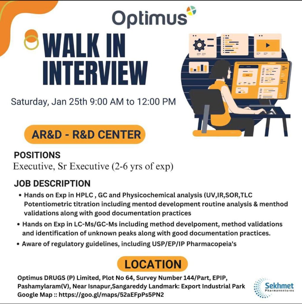 Optimus R&D Center Walk-In Interview