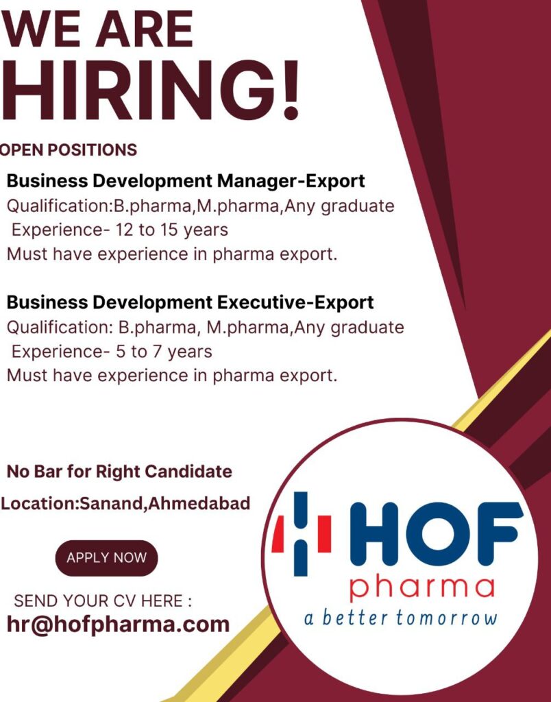 Hop Pharma is Hiring: Business Development Executive Role Open Now