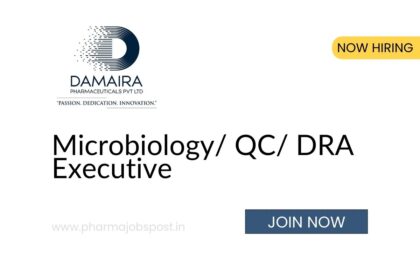 Damaira Pharmaceutical is hiring for Microbiology/ QC/ DRA