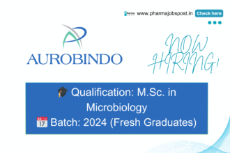 M.Sc. (Microbiology) Graduates at Aurobindo Pharma Limited