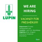 Lupin Ltd. (Mandideep) invites talented individuals