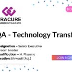 Gracure Pharmaceutical Ltd. Hiring