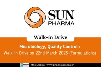 Sun Pharmaceutical Industries Ltd. Is conducting Walk-In Drive