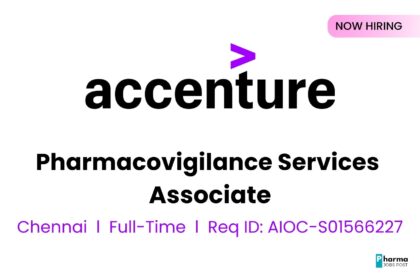 Accenture Hiring Pharmacovigilance Services Associate