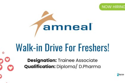 Amneal Pharmaceuticals Pvt. Ltd. is inviting fresh graduates for a walk-in interview