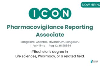 Join ICON plc as a Pharmacovigilance Reporting Associate