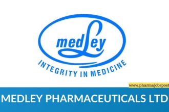 Medley Pharma, Daman is Hiring