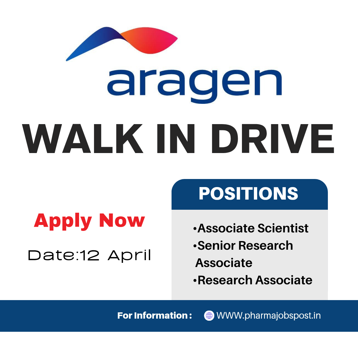 Join Aragen – Chemistry Department Walk-In Drive | 12 April 2025 ...