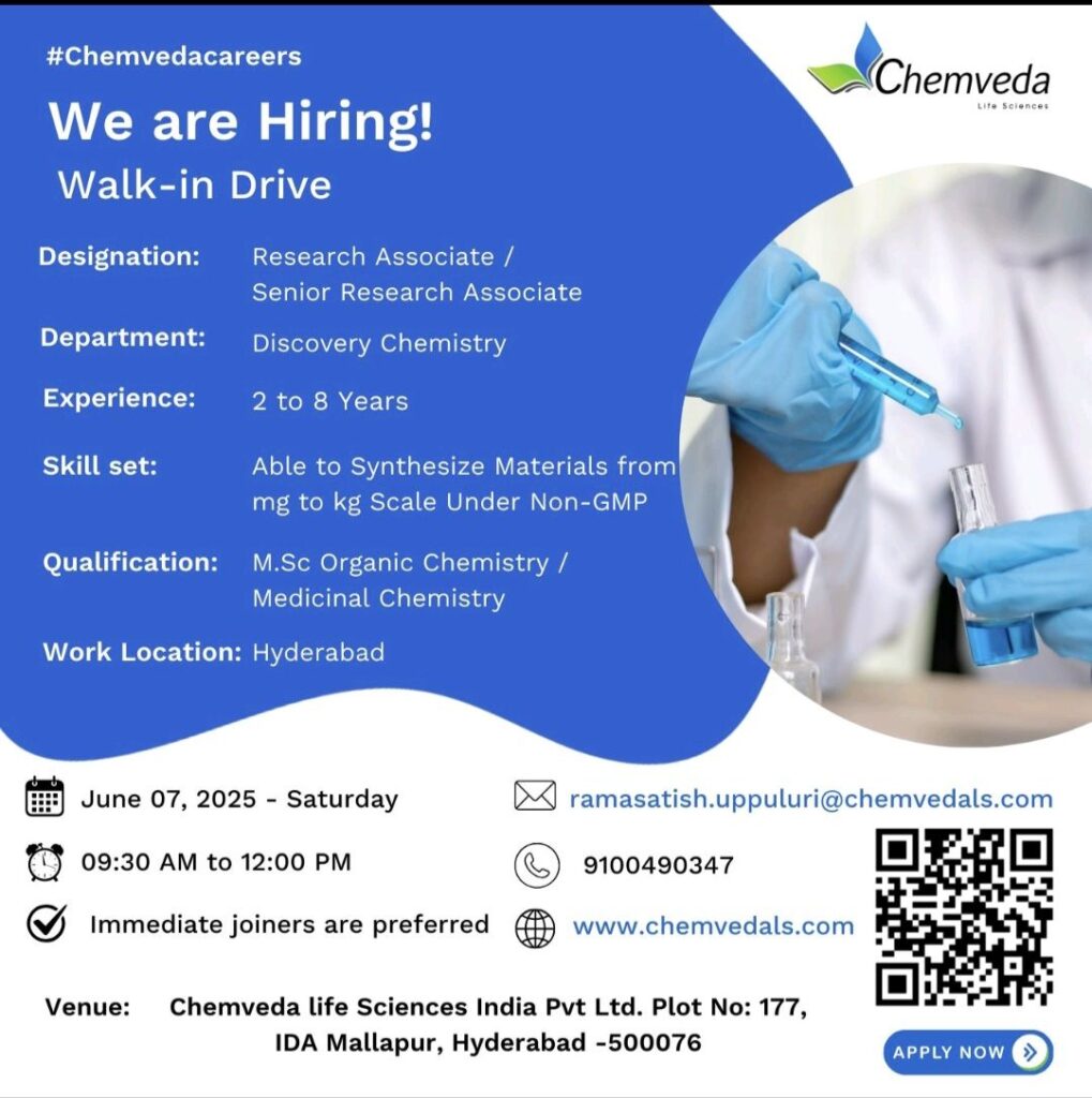 Walk-In Drive at Chemveda Life Sciences