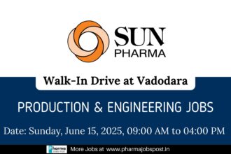 Walk-In Interview at Sun Pharma, Vadodara