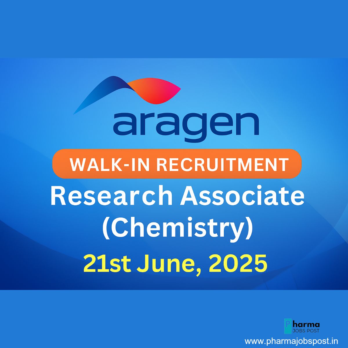 Walk-In Interview for Research Associate (Chemistry) at Aragen ...