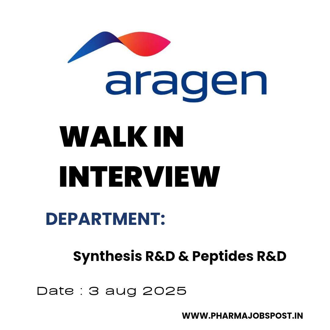 Aragen Hiring for Synthesis R&D & Peptides R&D | Walk-In Drive on 3rd ...