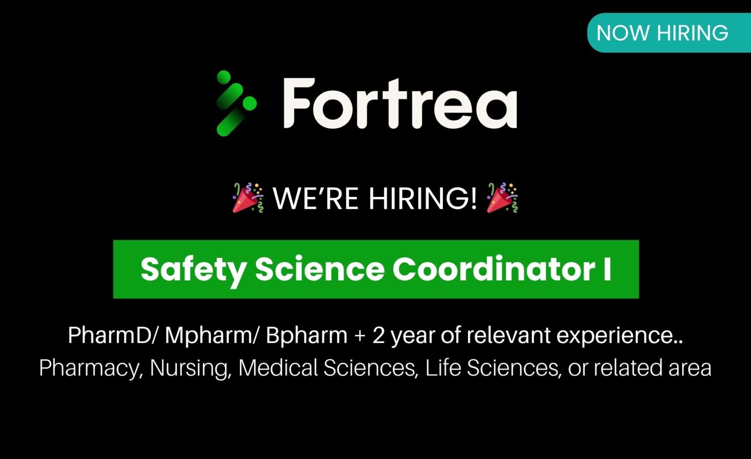 Fortrea Hiring Safety Science Coordinator I