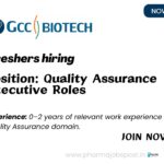 GCC Biotech is Hiring: Quality Assurance Executive