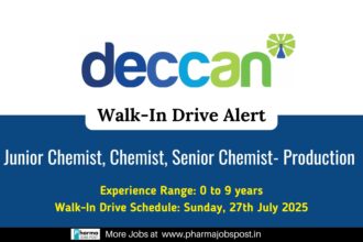 Walk-In at Deccan Fine Chemicals | 0–9 Yrs Exp | B.Sc/M.Sc Chemistry