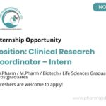 Internship Opportunity: Clinical Research Coordinator (CRC)