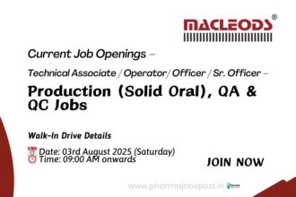 Macleods Pharmaceuticals Walk-In Interview
